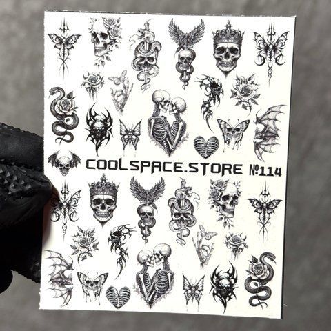 Слайдери CoolSpace №114 "Black Tattoo & Skulls" 2703 фото