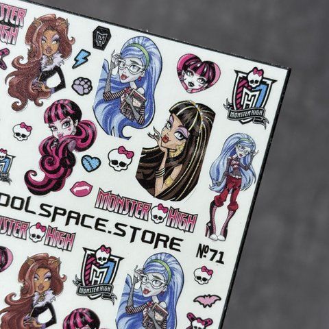 Слайдери для нігтів CoolSpace №71 "Monster High" 2660 фото