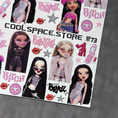 Слайдери для нігтів CoolSpace №73 "Bratz" 2662 фото