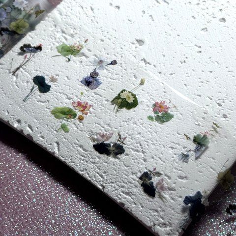 Фольга для нігтів №4 "Акварельні лотоси" (100см) 233 фото