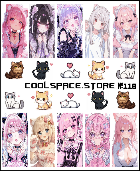 Слайдери CoolSpace №118 "Anime Neko Girls" 2707 фото