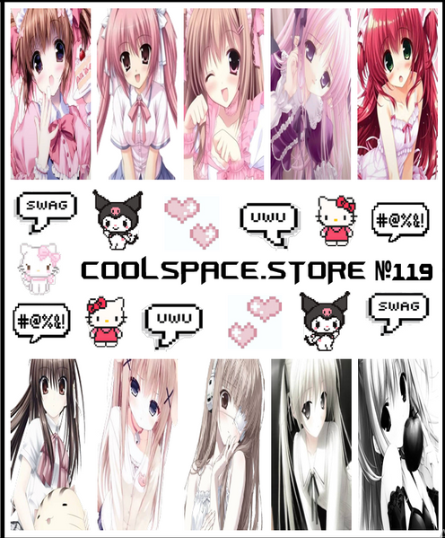 Слайдери CoolSpace №119 "Anime Kawaii" 2708 фото