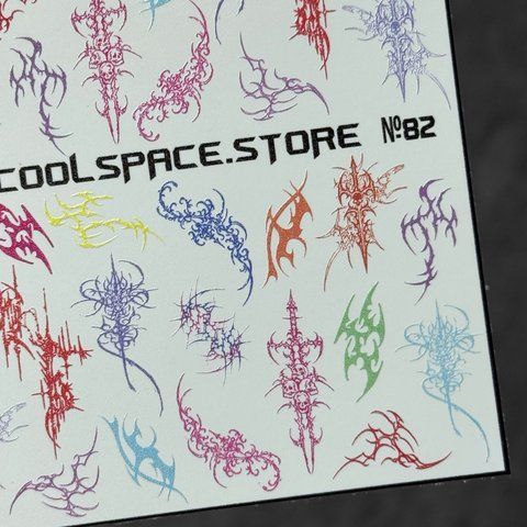 Слайдери для нігтів CoolSpace №82 "Cyber Sigilism Color" 2671 фото