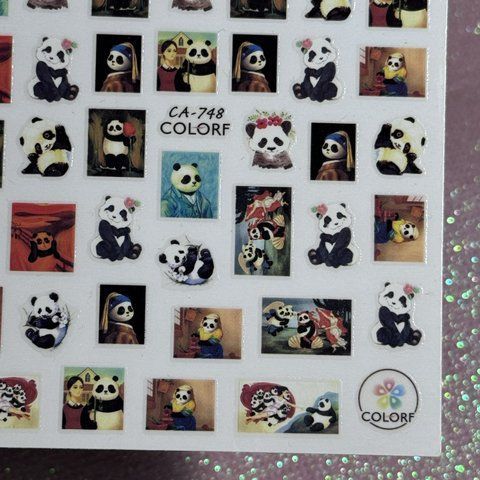 Наклейки для нігтів CA-748 COLORF "Panda Art Gallery" 2037 фото
