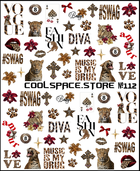 Слайдери CoolSpace №112 "Leopard Diva" 2701 фото